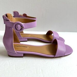Comfortview Alora Flat Sandals in Amethyst 8.5 NIB
